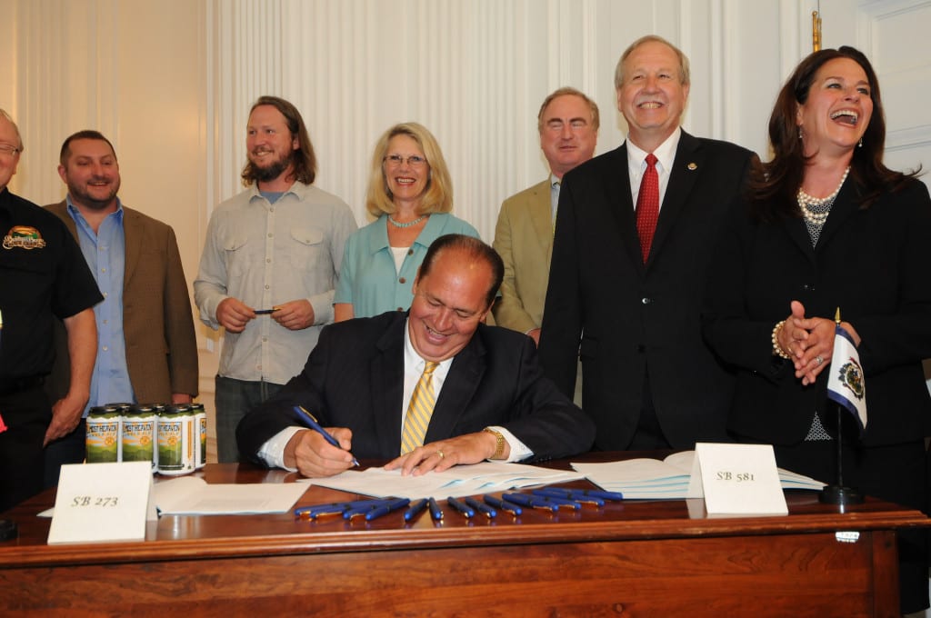 Governor Tomblin signs craft beer bill