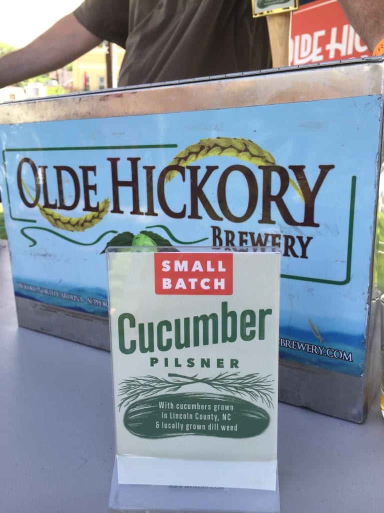 Olde Hickory Brewery of Hickory, NC, brought a cucumber dill beer.