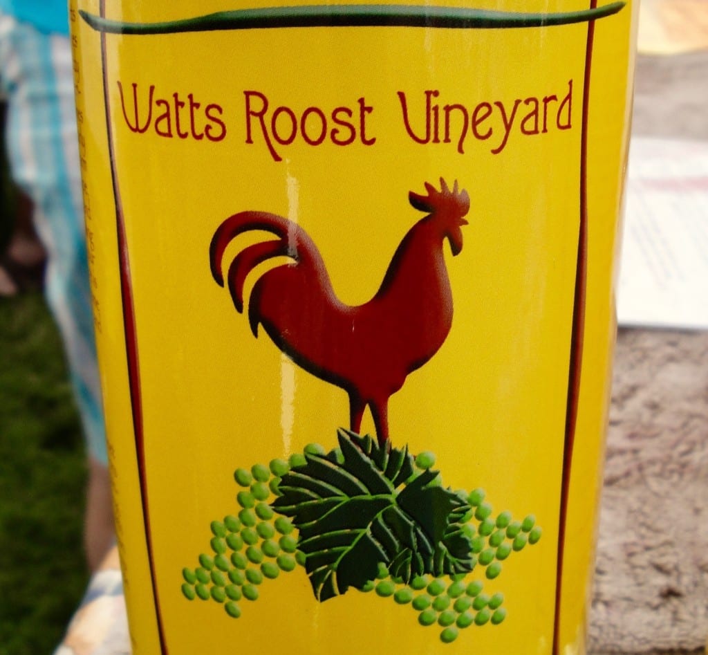 Watts Roost Vineyard labels featured its signature rooster weather vane.