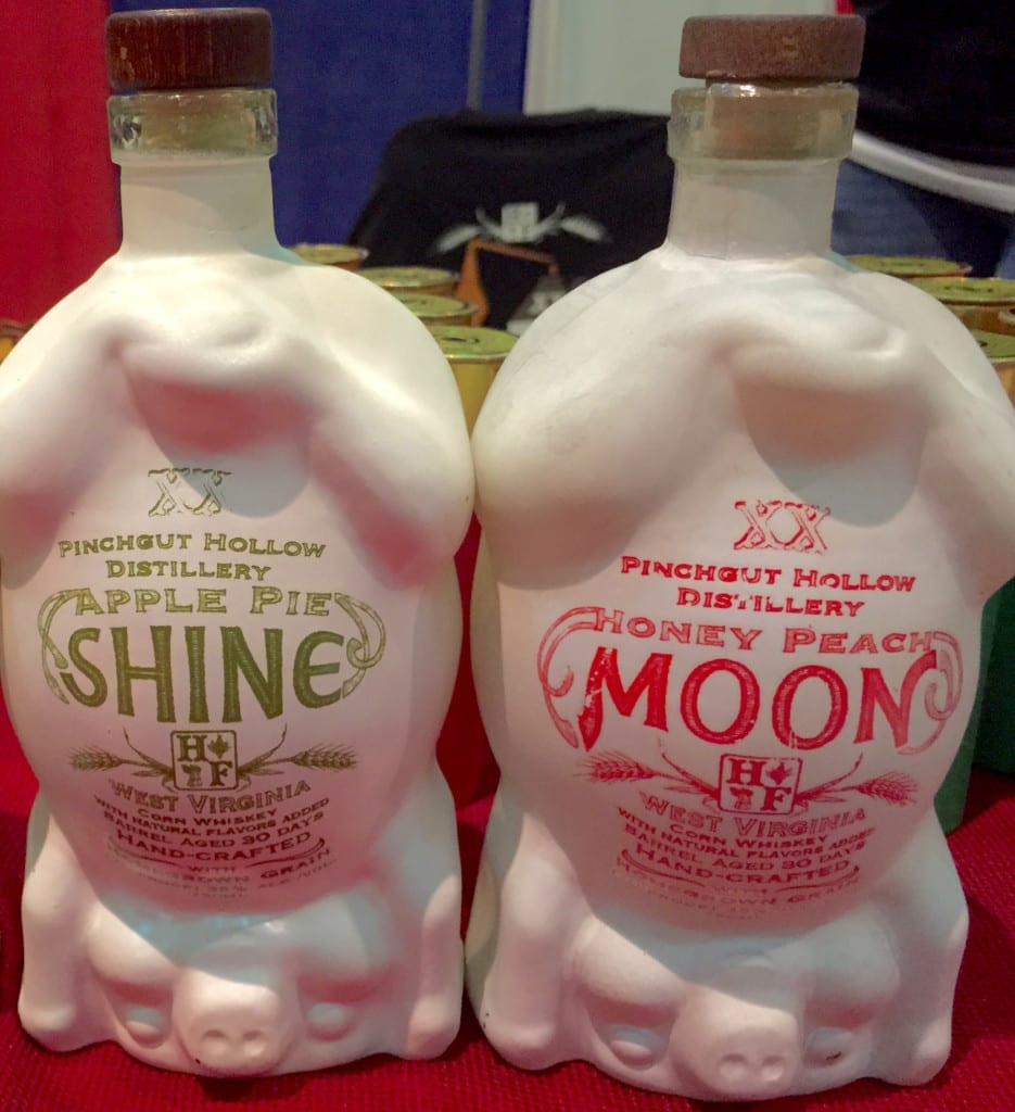 Honey Peach Moon and Apple Pie Shine from Pinchgut Hollow Distillery
