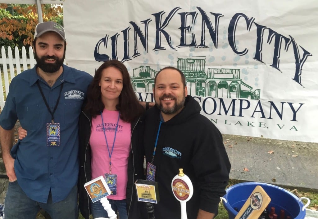 Sunken City brewer Jeremy Kirby (right) found success at 2015 Bramwell Oktoberfest by winning three medals.