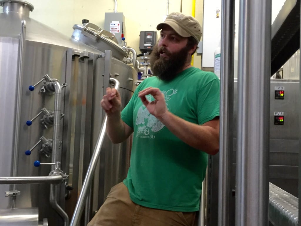 Brad Clark, who oversee all brewing at Jackie O's, says that the existing brewery is reaching its maximum brewing capacity.