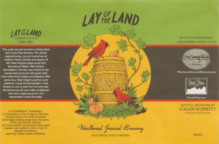 Lay of the Land saison label