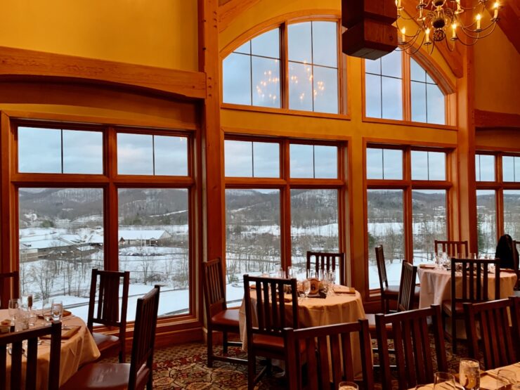 Winter view at Stonewall Resort. Ready for a beer pairing dinner.