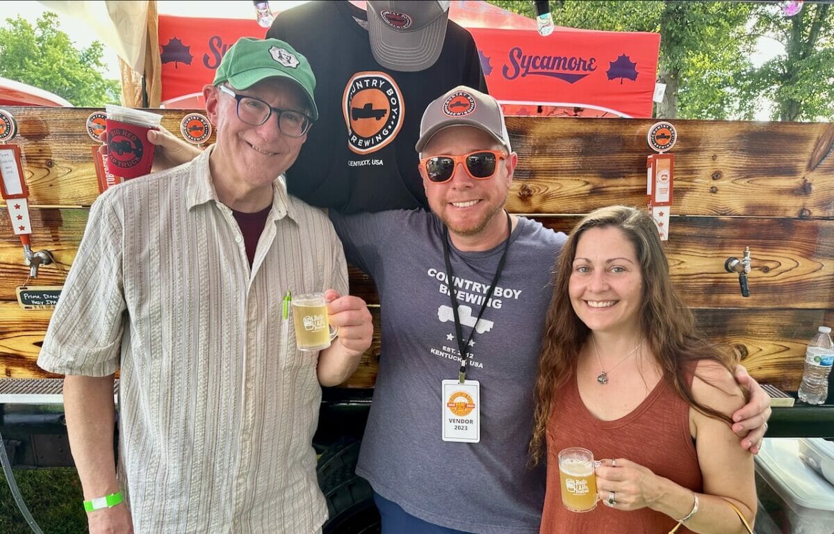 Charles, Josh Holland, and Erin at Country Boy Brewing tent