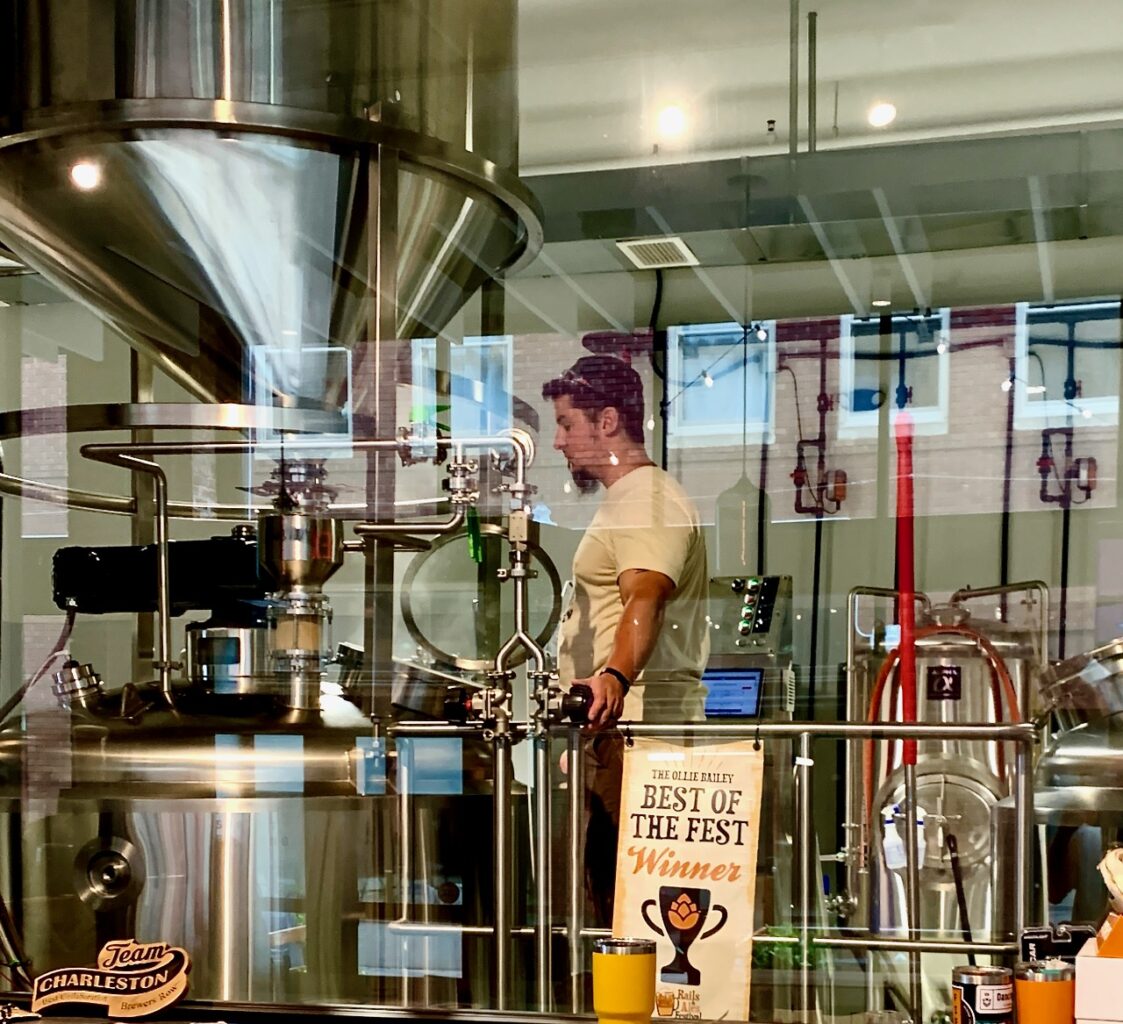 Brewer Gil Peterson at work at Fife Street Brewing in Charleston, WV