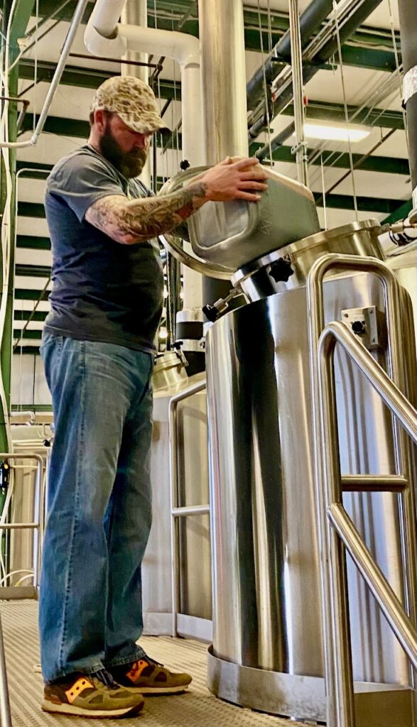 Dave Barron at work in the Greenbrier Valley brewhouse