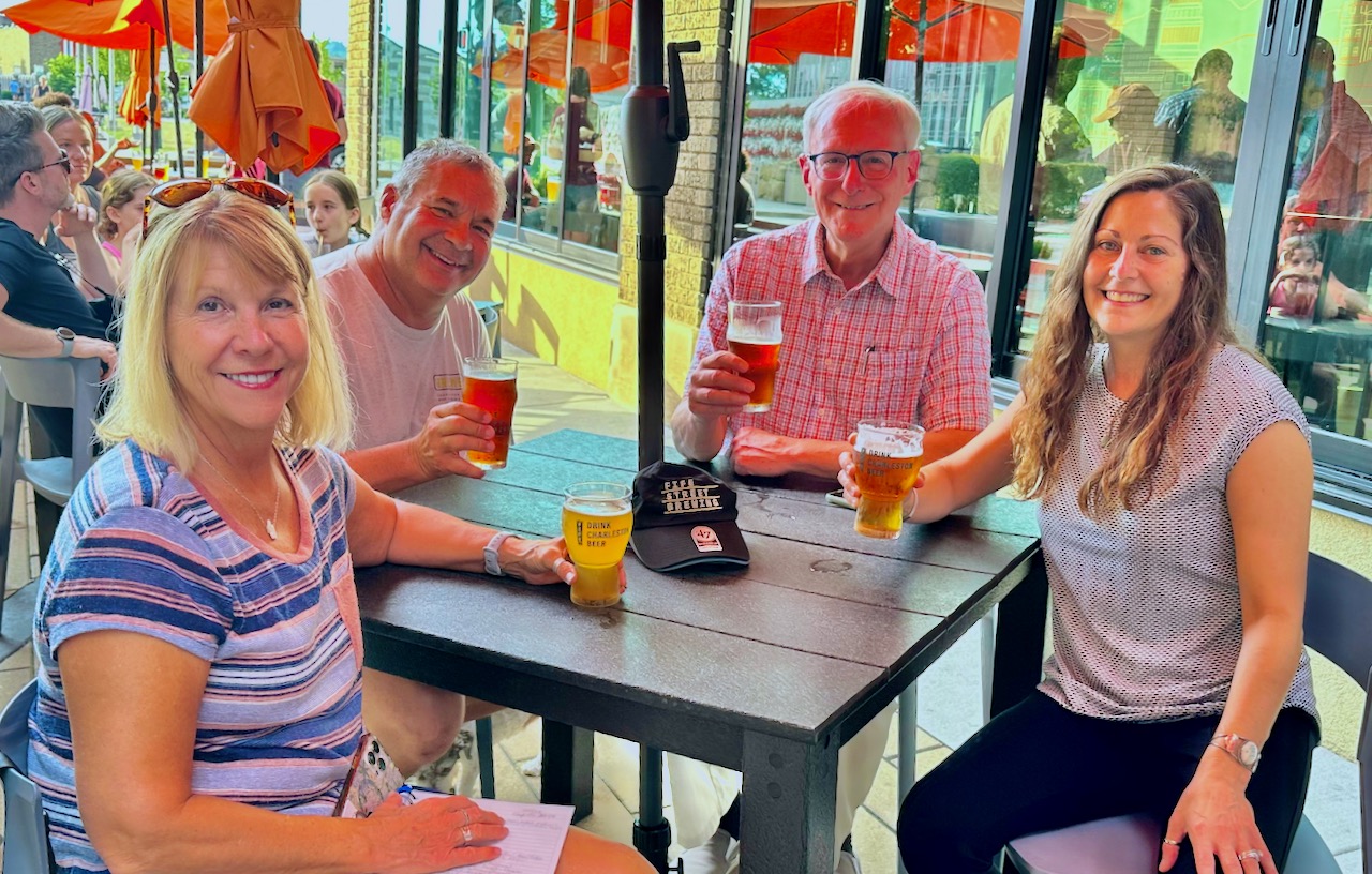 Lisa and Derek Godwin with Charles and Erin of WV Beer Roads this summer