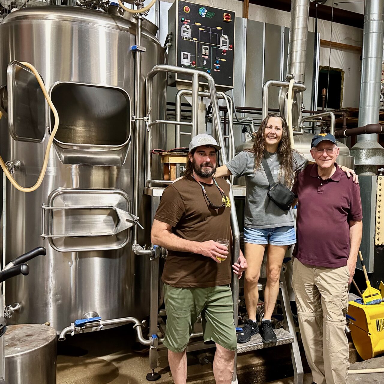At Bridge Brew Works brewhouse with Nate Herrold