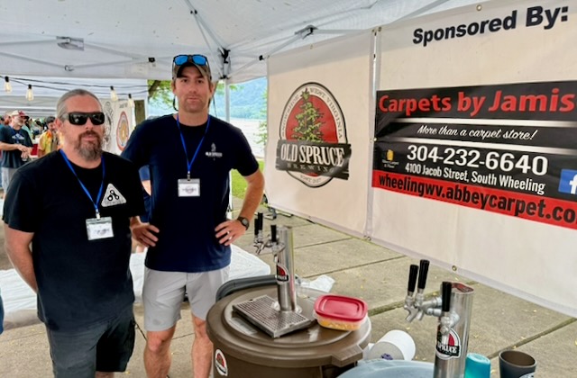 At left is Yuri Eure at Mountaineer Brewfest in Wheeling, WV (Aug. 2026)